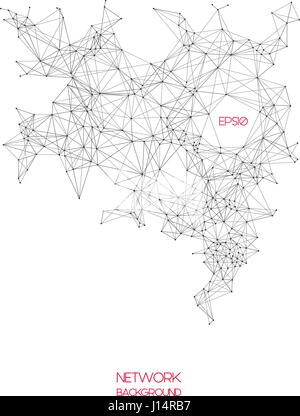 Network abstract polygonal background Stock Vector