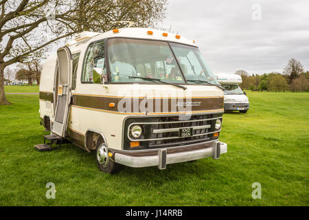 Old Airstream Argosy motorhome caravan van Stock Photo