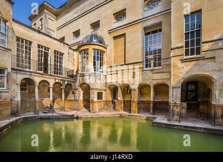 United Kingdom; England, Somerset, the Roman Bath in Bath with Victorian superstructure Stock Photo