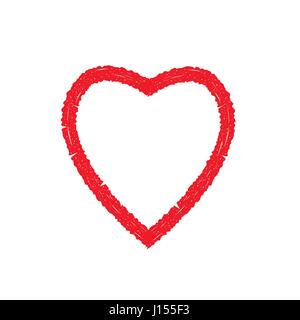 Grunge red heart Stock Vector