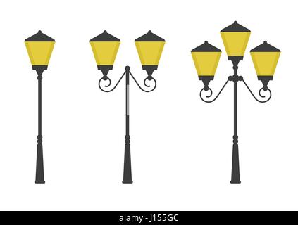 Retro street lights Stock Vector