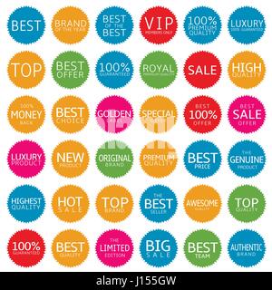 Sale label set Stock Vector