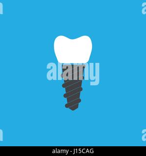 The symbol of tooth restoration. A dental implant Stock Vector