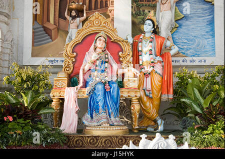 Radha krishna statue in prem temple, mathura, uttar pradesh, india, asia Stock Photo