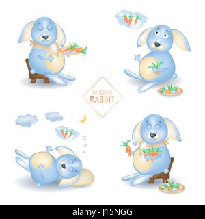 rabbit character Stock Vector