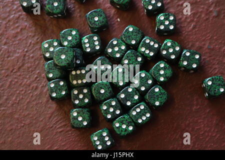 A game of Warhammer, a turn based strategy game. Stock Photo