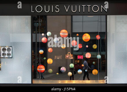 Les Parfums 'Louis Vuitton' Christmas shop window display, Manchester, UK  Stock Photo - Alamy