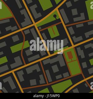 City Map night view pattern Stock Vector