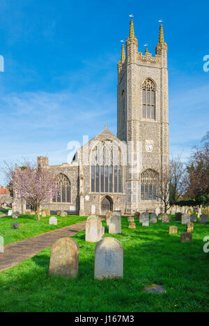 Bungay Suffolk, St Mary's Church in the centre of the Suffolk town of Bungay, England, UK Stock Photo