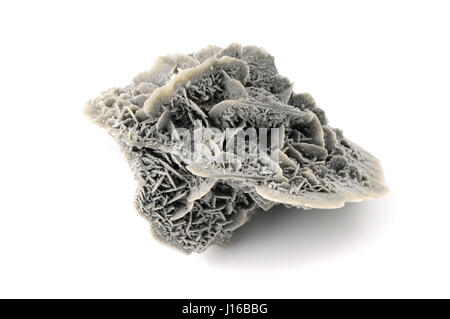 Gypsum crystal on isolated white background Stock Photo