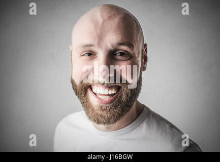 Bearded man smiling Stock Photo