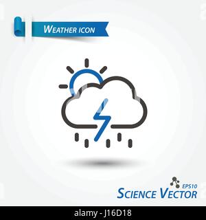 Weather forecast icon . Scientific vector . Stock Vector