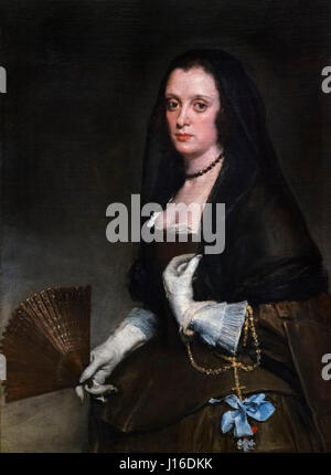 Velazquez. 'The Lady with a Fan' by Diego Velazquez (1599-1660), oil on canvas, c.1640 Stock Photo