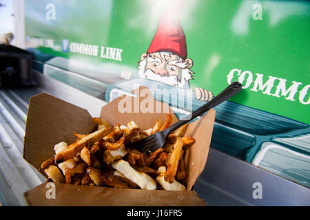 Food Served From The Common-link Food Truck In Fort Collins Colorado Stock Photo