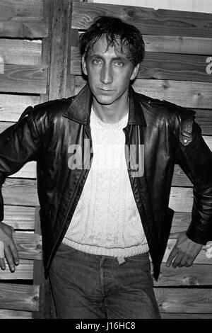 Pete Townshend of The Who backstage on their 1982 Farewell Tour at JFK Stadium in Philadelphia, PA. July 25, 1982. © mpi09 / MediaPunch Stock Photo