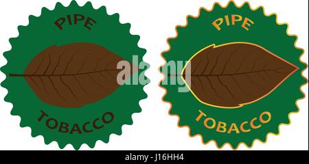 tobacco - pipe - sticker - vector illustration Stock Vector