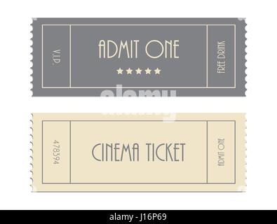 special vector ticket template, admit one, cinema ticket Stock Vector