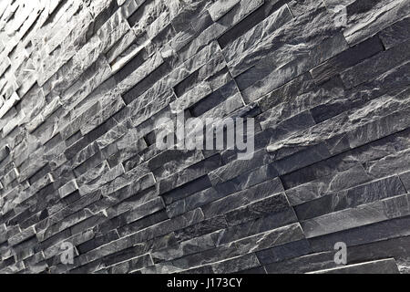 real slate brick interior wall background Stock Photo
