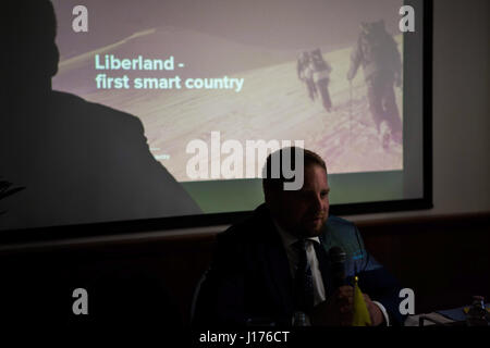 April 15, 2017 - President of Liberland Vit Jedlicka. Building a new country called Liberland. 2nd anniversary of the country (14-16th April, 2017, Liberland, Hungary, Serbia).It has about 500 000 members and supporters. The trip to Liberland itself was followed by croatian police all the time as .they don't respect Liberland and feels like it's a part of their country even it is politically not.Photo series contains the whole process including the official conferenses, citizenship recieving, personal moments with .president's family and trip to Liberland. (Credit Image: © David Tesinsky via Stock Photo