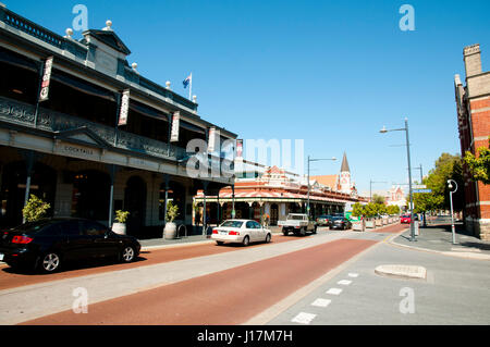 FREMANTLE, AUSTRALIA - October 26, 2016: Market Street is the commercial center popular to locals and tourists Stock Photo