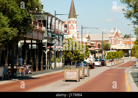 FREMANTLE, AUSTRALIA - October 26, 2016: Market Street is the commercial center popular to locals and tourists Stock Photo