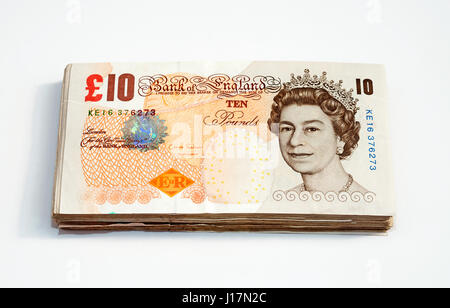 £500 IN £10 NOTES Stock Photo