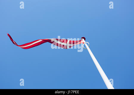 Flag of Denmark in the wind