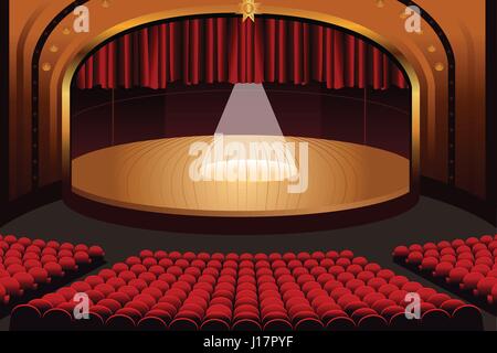 A vector illustration of empty theater stage Stock Vector Image & Art ...