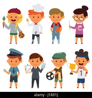 A vector illustration of Different People With Different Jobs Stock Vector