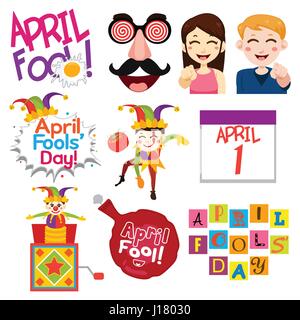 A vector illustration of April Fools Day Stock Vector