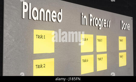 Illustration: Kanban Board Stock Photo