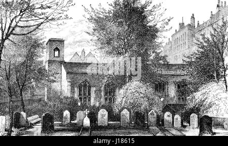 The Queen's Chapel of the Savoy, 19th century, London, England Stock Photo