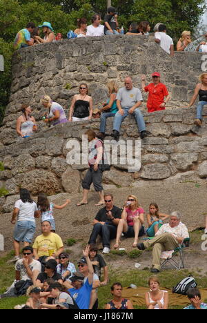 hippy festival love in Miami Florida USA people dressed as 1960's hippies wearing  hippy cloths Stock Photo