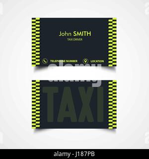Taxi Driver Card Template, Vector, Illustration Stock Vector