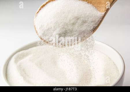 Bowl filled with sugar Stock Photo