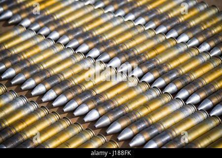 30mm cannon shells used in an onboard cannon of an AH-64 apache ...