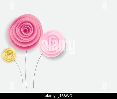 Abstract Paper  Flower Background. Vector Illustration Stock Vector