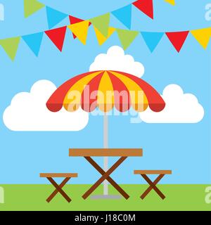 Picnic concept design Stock Vector