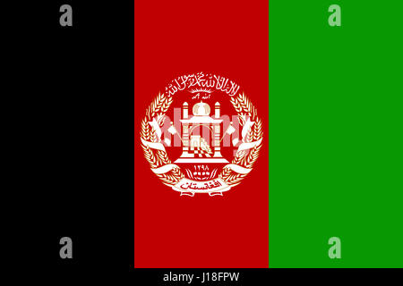 Illustration of the flag of Afghanistan. Stock Photo