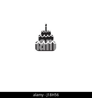 Graphics beautiful and a cake on a white background Stock Vector