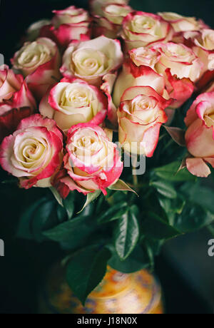 Still life with bouquet of garden roses Stock Photo - Alamy
