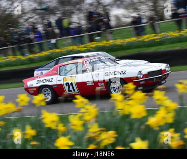 Grahame Bryant, Oliver Bryant, Chevrolet Camaro Z28, Gerry Marshall Trophy, saloon cars, Goodwood 75th Members Meeting, March, 2017, GRRC, circuit rac Stock Photo