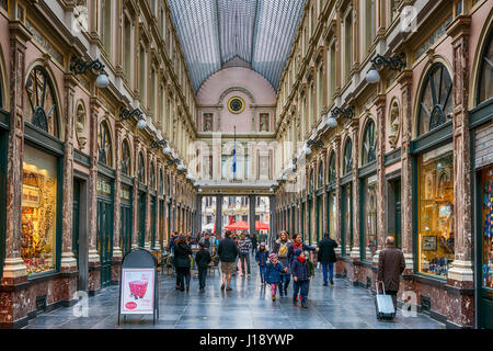Galeries St-Hubert, Brussels, Belgium Stock Photo