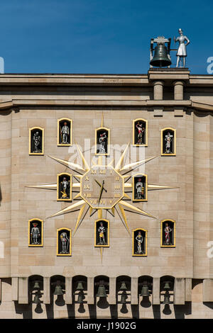 Jacquemart carillion clock with 24 bells, Mont des Arts, Brussels, Belgium
