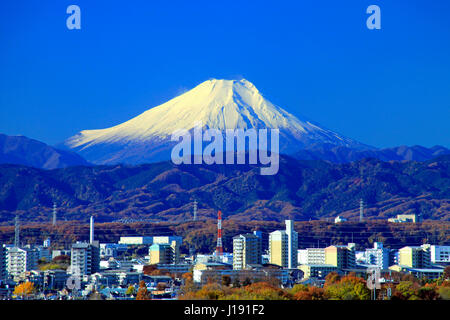 Mount Fuji View from Higashiyamato city Tokyo Japan Stock Photo