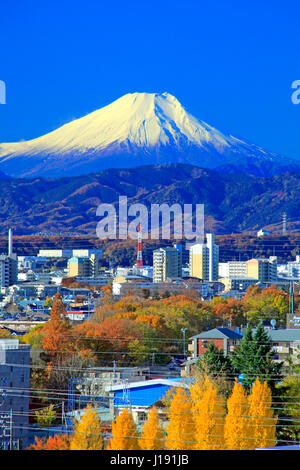 Mount Fuji View from Higashiyamato city Tokyo Japan Stock Photo