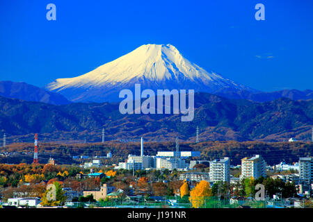 Mount Fuji View from Higashiyamato city Tokyo Japan Stock Photo