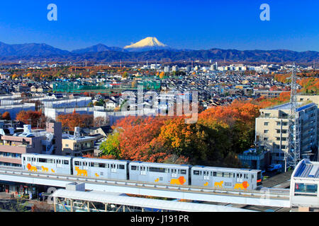 Mount Fuji View from Higashiyamato city Tokyo Japan Stock Photo