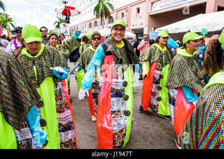 Miami Florida,Little Havana,Calle Ocho Carnaval Miami,annual Hispanic festival,ethnic celebration,carnival,Hispanic Latin Latino ethnic immigrant immi Stock Photo