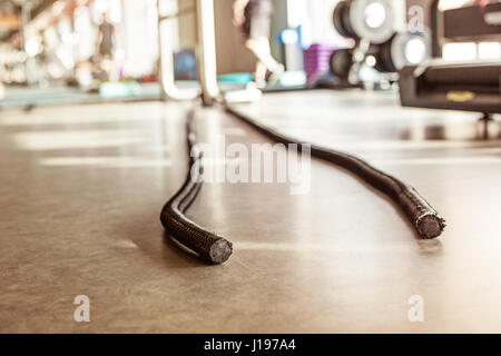 Abstract blur fitness gym background Stock Photo